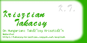 krisztian takacsy business card